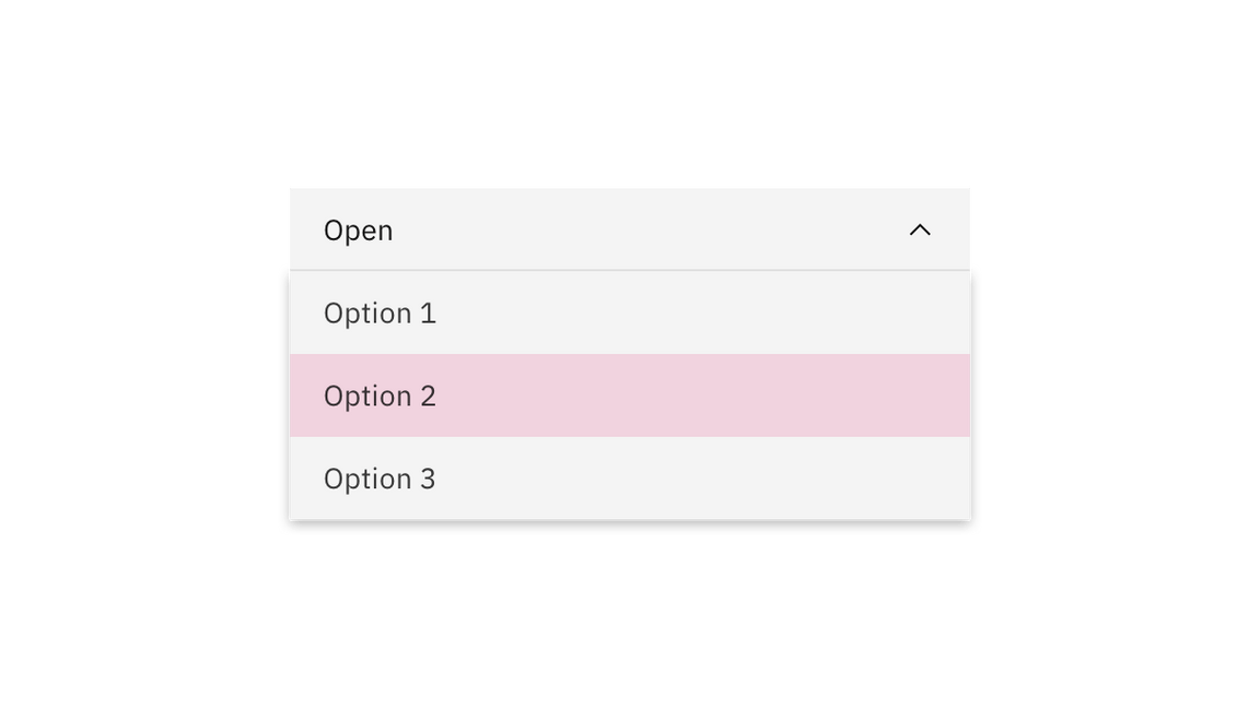 Dropdown menu option click target.